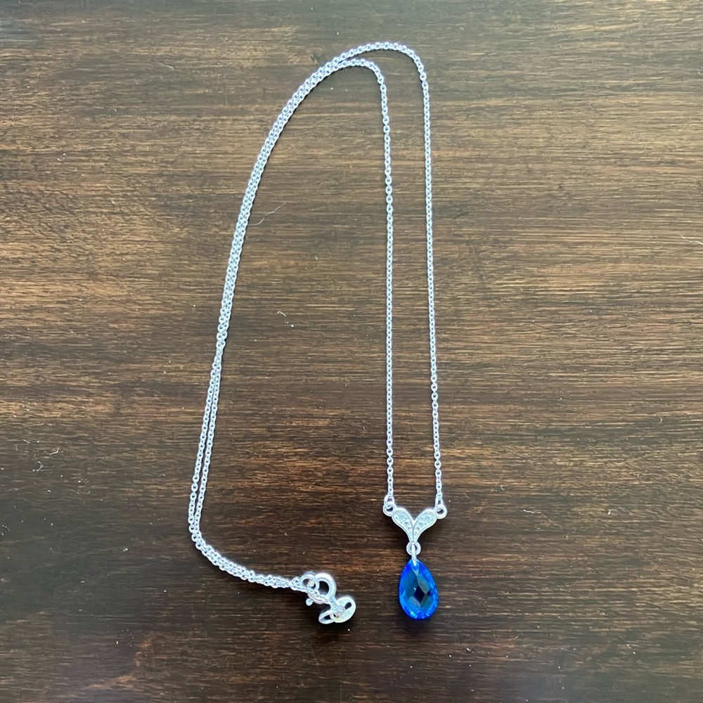 Sterling Silver and Turquoise Crystal Pendant